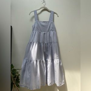 Madewell summer midi dress in beautifully soft cotton pinstripe.